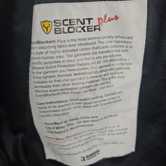 Scent Blocker Plus Protect XT Med Camo Fleece Jacket Outdoor Hunting Windblocker - Picture 4 of 11